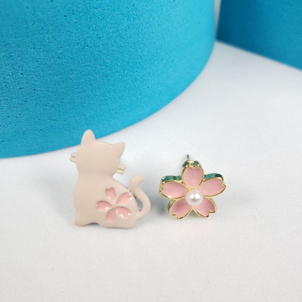 Brand New Pink Kitten Earrings